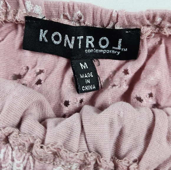 KONTROL CONTEMPORARY SLIGHTLY CROP DUSTY PINK RELAX FIT SZ MEDIUM. 200% COTTON - Picture 2 of 8